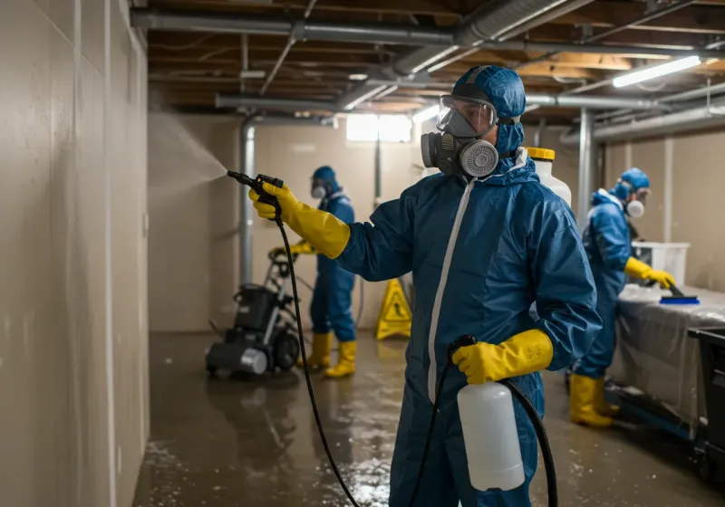 Basement Sanitization and Antimicrobial Treatment process in North Webster, IN